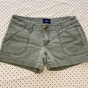 Olive Denim Shorts